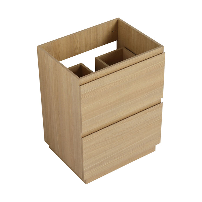 Modern Freestanding Bathroom Vanity Cabinet With Double Drawer