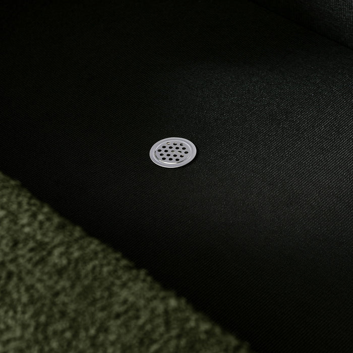 Ottoman Oval Storage Bench With Rubber Wood Legs