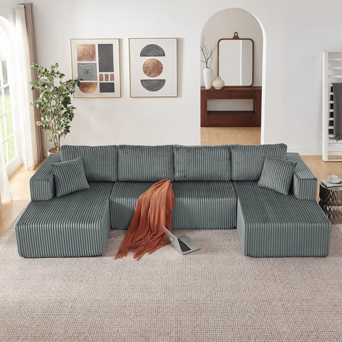 U - Shaped Modular Sectional Sofa For Living Room