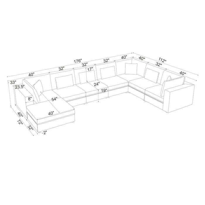 Upholstered Modular Sectional & Custom Configuration