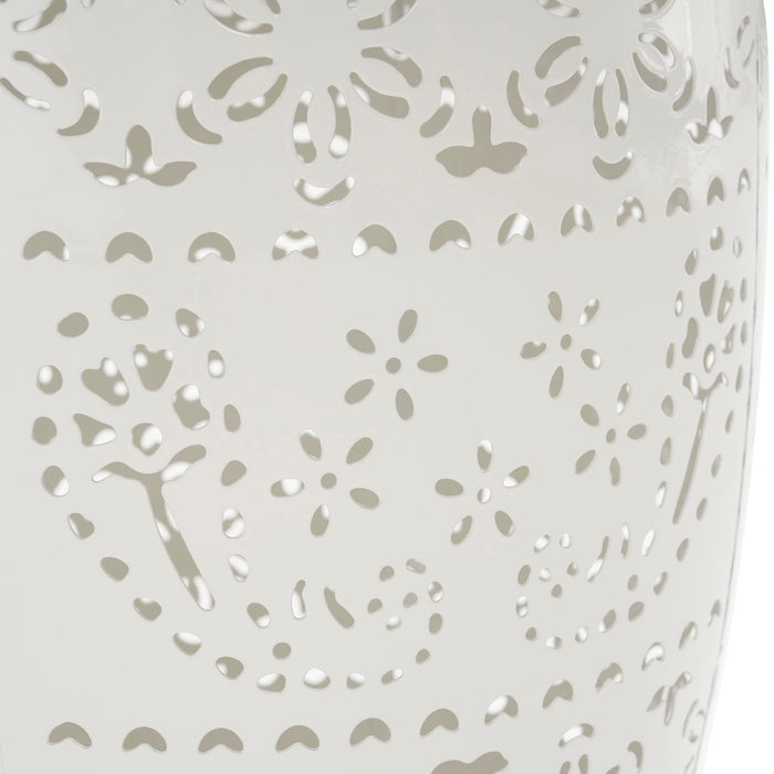 Ruby - Boho Mosaic Side Table With Ceramic Tile Top