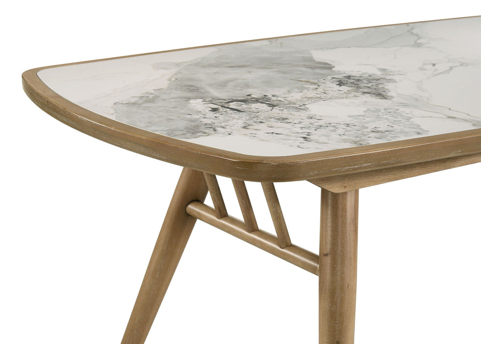 Croyden 7-piece Rectangular Dining Set Weathered Natural