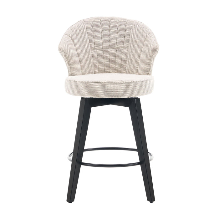 Wing Back Swivel Bar Stools (Set of 2)