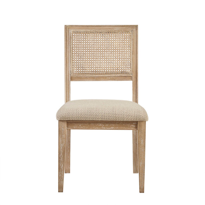 Modern Armless Dining Chair With Cane Back (Set of 2)