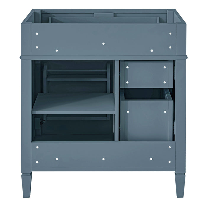 Bathroom Vanity Cabinet With 2 Drawers And Tip-Out Drawer - Indigo
