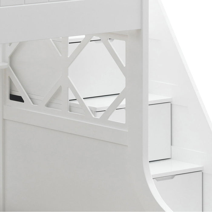 Meyer - Twin Over Full Bunk Bed With Storage - White