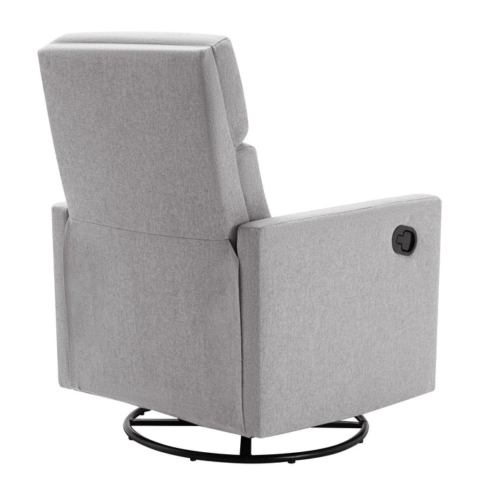 Modern Upholstered Rocker Nursery Chair Plush Seating Glider Swivel Recliner Chair