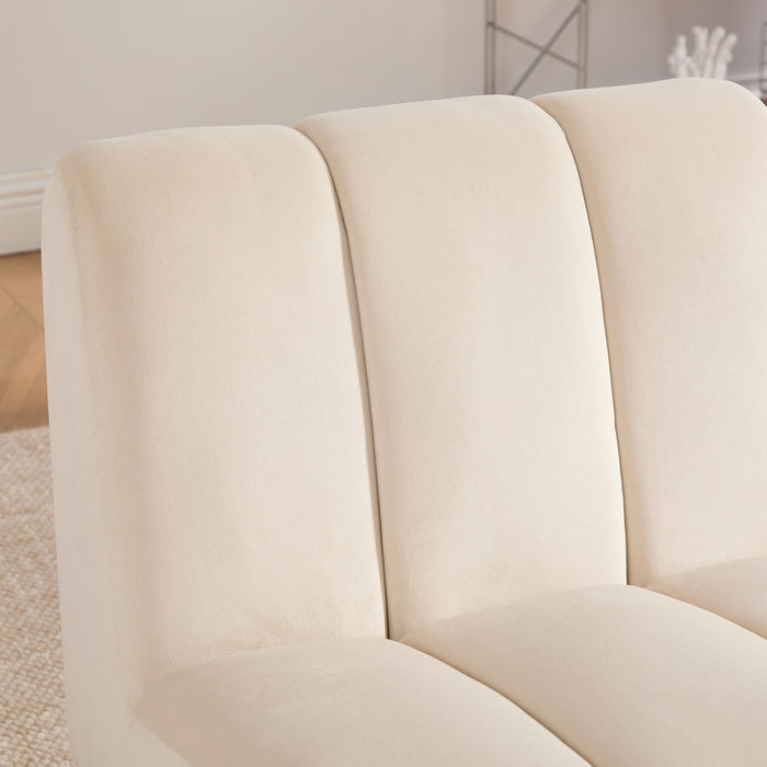 Upholstered Armless Chair For Living Room
