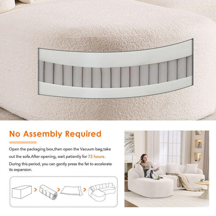 Combined Sofa With 4 Pillows