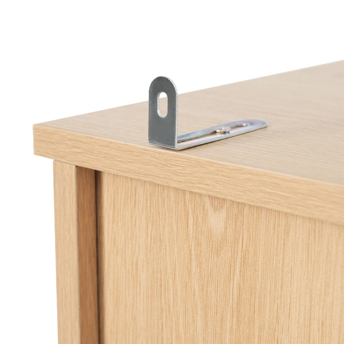 Tall Bathroom Cabinet With 1 Door, 3 Drawers, Open Storage - Wood