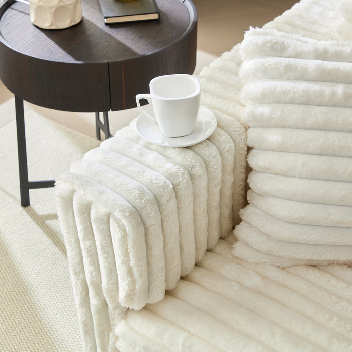 Modern Comfy Upholstered 4 Seat Sofa Cloud Couch,Deep Seat With Soft Pillows