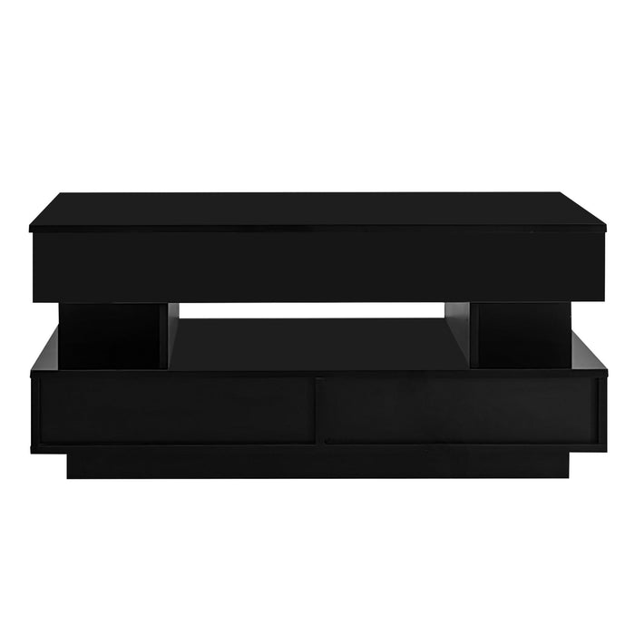 Multi Functional Lift Top Coffee Table With 2 Drawers