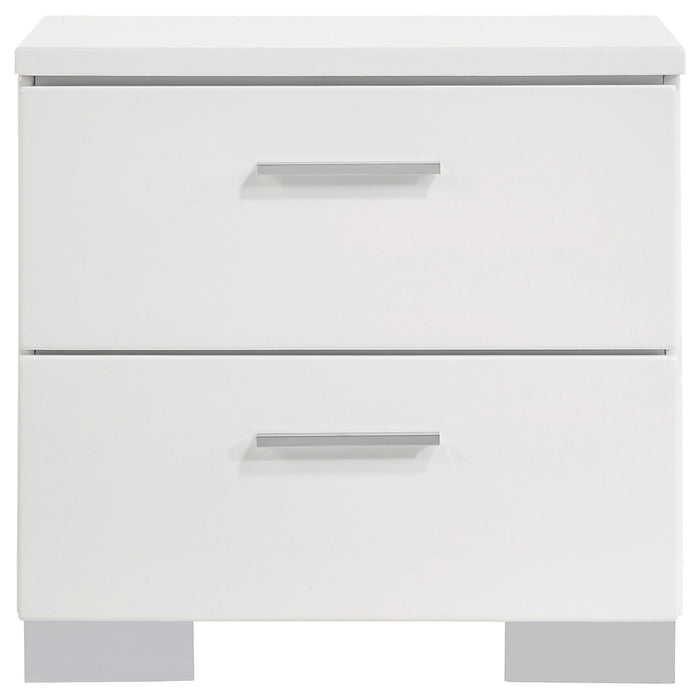 Felicity 4-piece Queen Bedroom Set White High Gloss