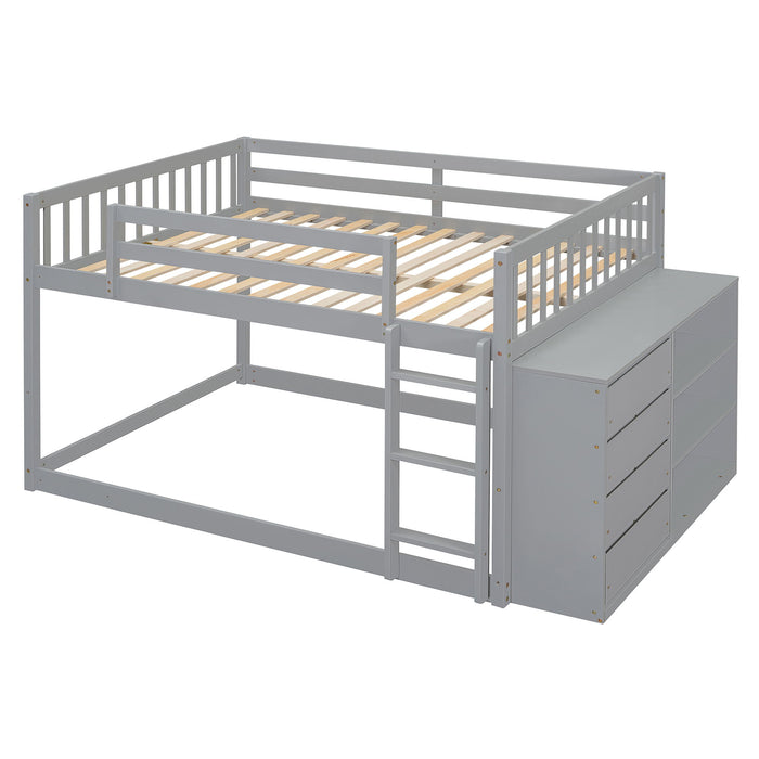 Bunk Bed With 4 Drawers And 3 Shelves