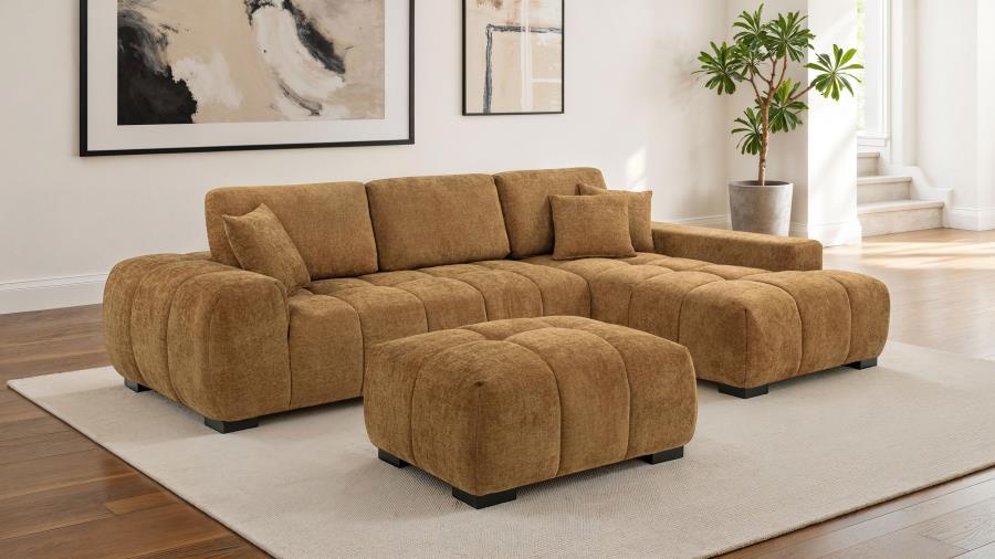 Octavia - Fabric Upholstered Sectional Chaise Sofa
