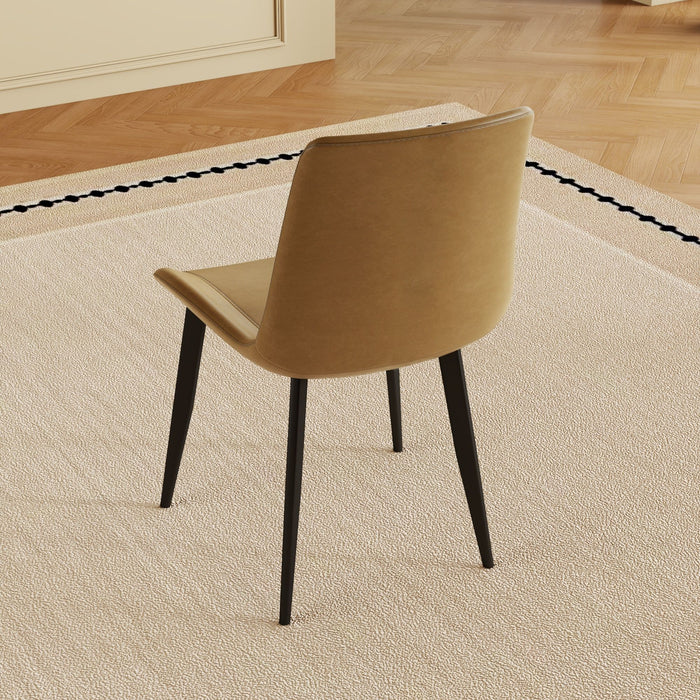 Dining Chairs With Carbon Steel Legs (Set of 4) - Brown