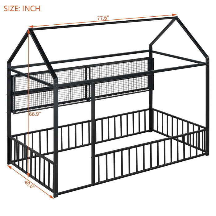 House Frame With Fence And Shelves