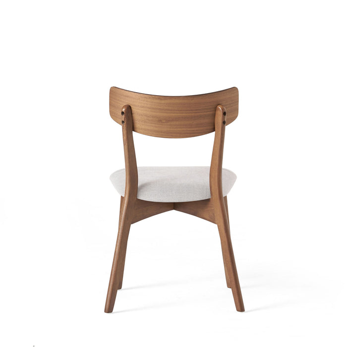 7 Piece Mid - Century Dining Set With Upholstered Dining Chairs, Dining Table