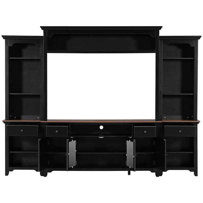 Extra Large TV Stand, Entertainment Center With Storage Cabinets