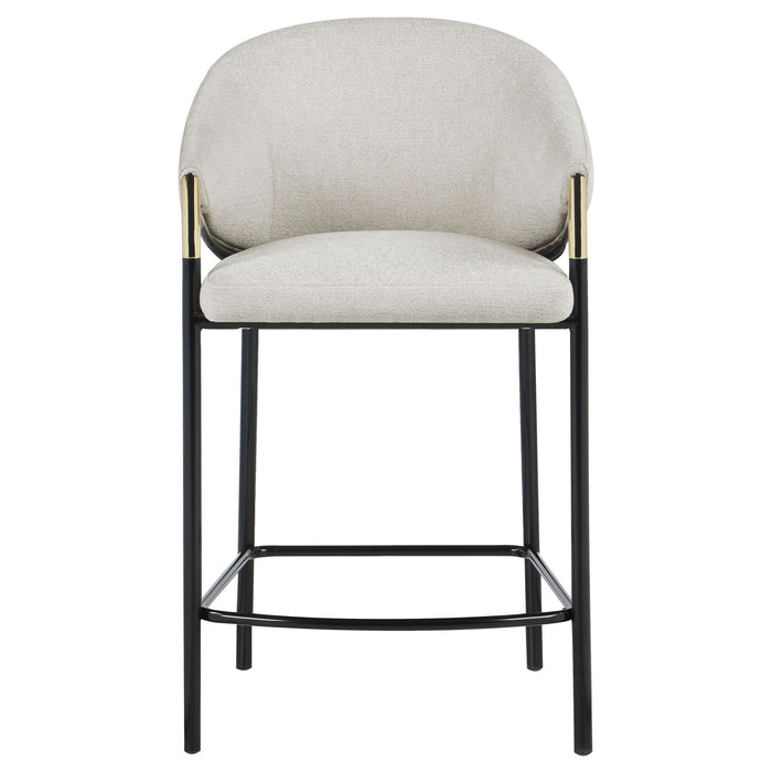 Sloped Arm Counter Stools (Set of 2) - Beige