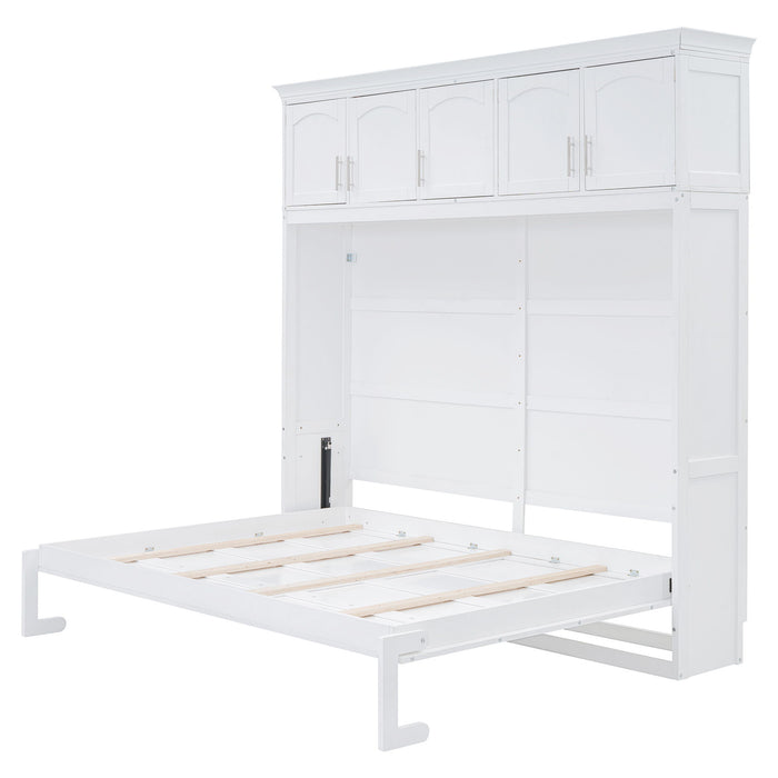 Murphy Modern Bed With Top Cabinets For Space Saving And Comfort