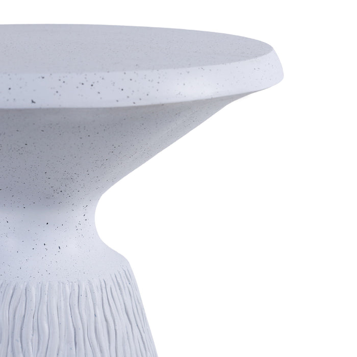 Outdoor End Table, Round Garden Stool - Aqua Gray