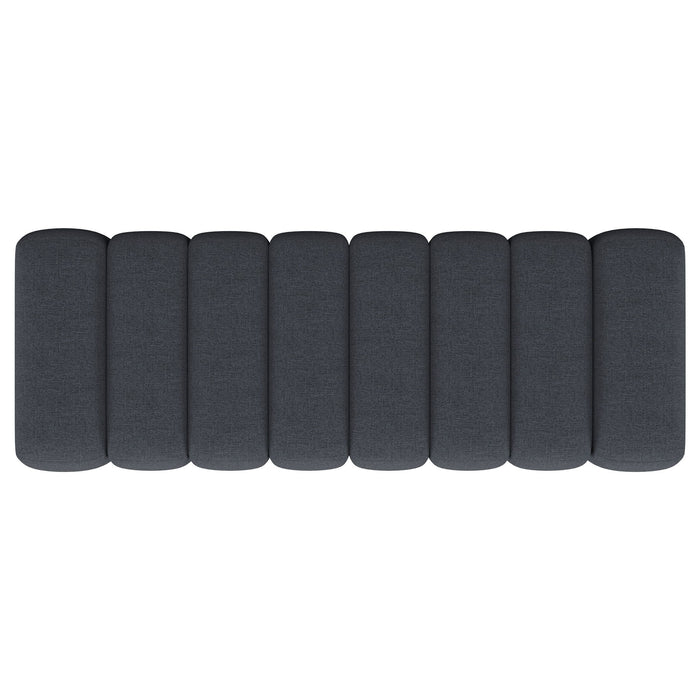Summer Fabric Upholstered Tufted Accent Bench Charcoal