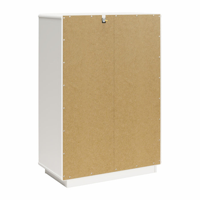 Valencia - 5 Drawer Dresser - White / Gray