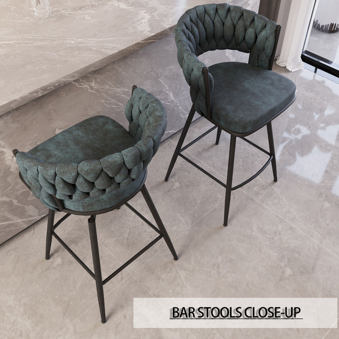 Bar Stool 360 Swivel With Back Footrest