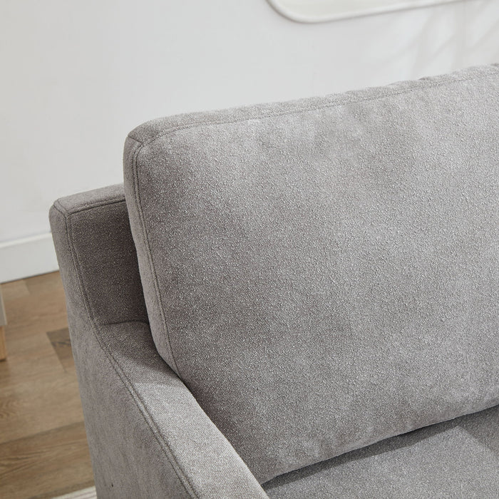 Upholstered Skirted Swivel Chair With Removable Back Cushion For Living Room