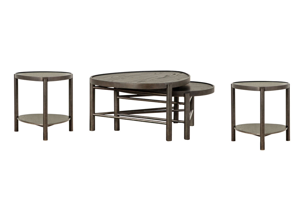Hadleigh - Shaped Nesting Cocktail Table Set