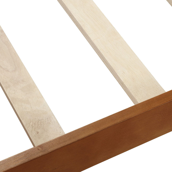 Platform Bed Frame Mattress Foundation Sleigh Bed With Headboard / Footboard / Wood Slat Suppor