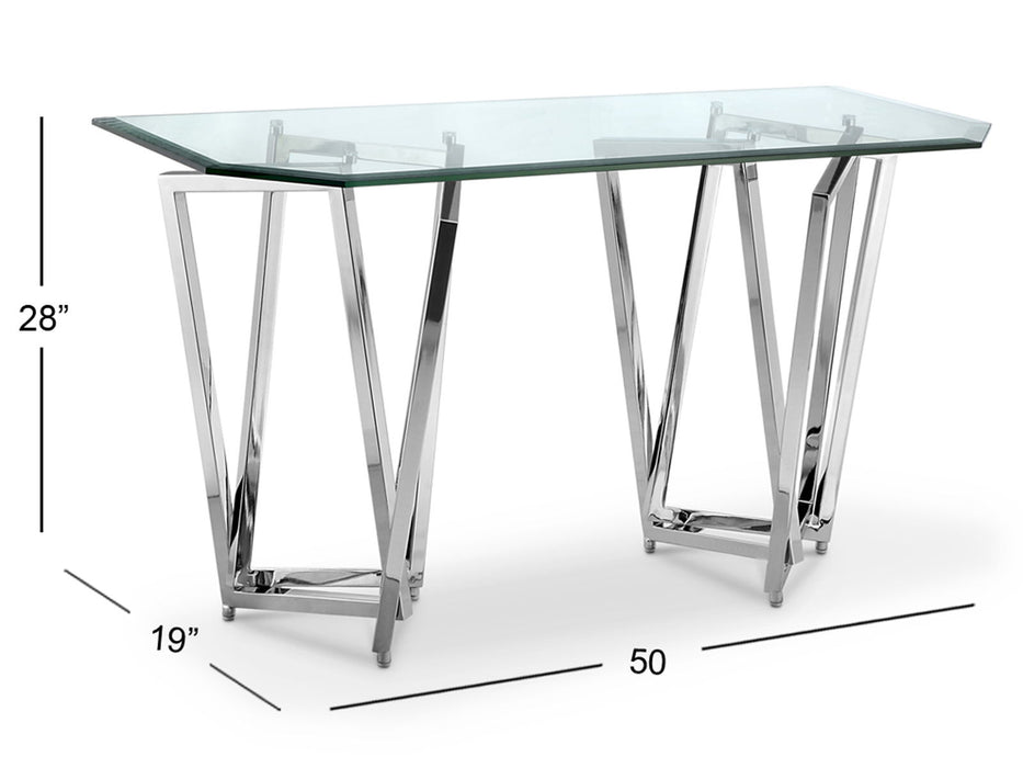 Lenox Square - Rectangular Sofa Table - Chrome