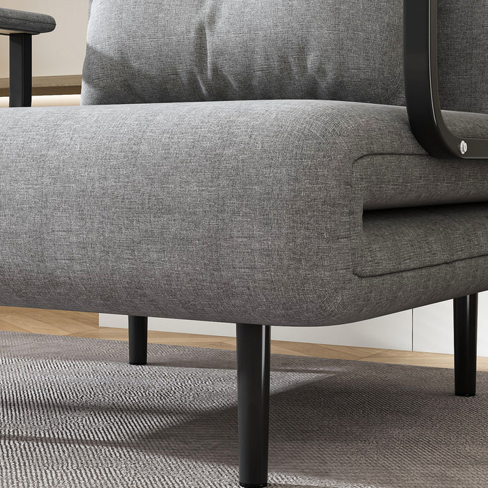 3 In 1 Convertible Folding Sofa Bed With Adjustable Backrest And Pillow