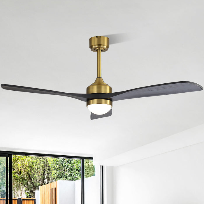 52" Ceiling Fan With Dimmable LED Light, 6 Speed DC Motor, 3 Blades