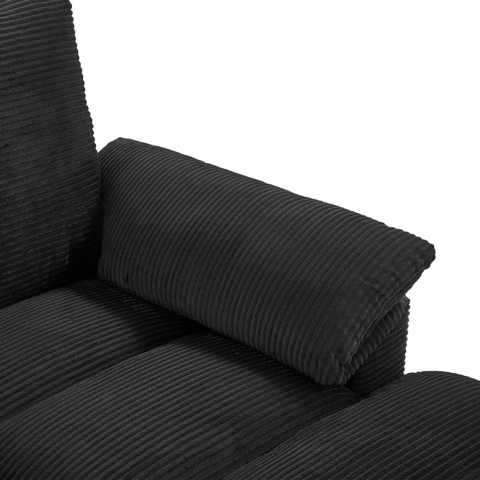 Modern U-Shaped Sectional Sofa With Storage Ottomans