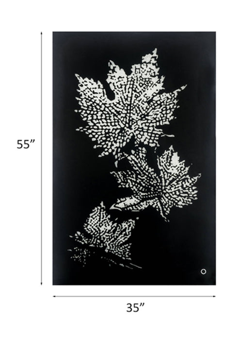 Talisha - 55" Wall Art With LED - Smoky Glass & Faux Crystal