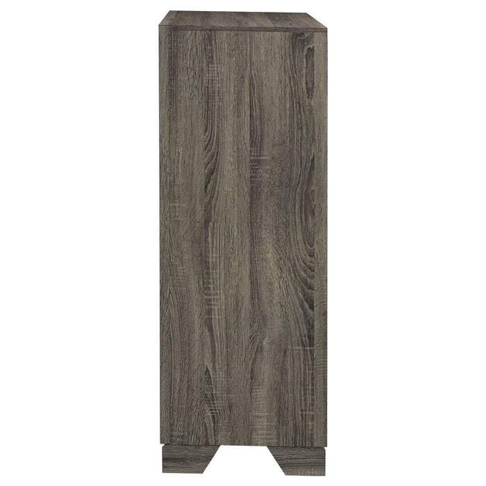 Funston - 4 Drawer Chest Of Drawers With Bar Handles - Brown Oak
