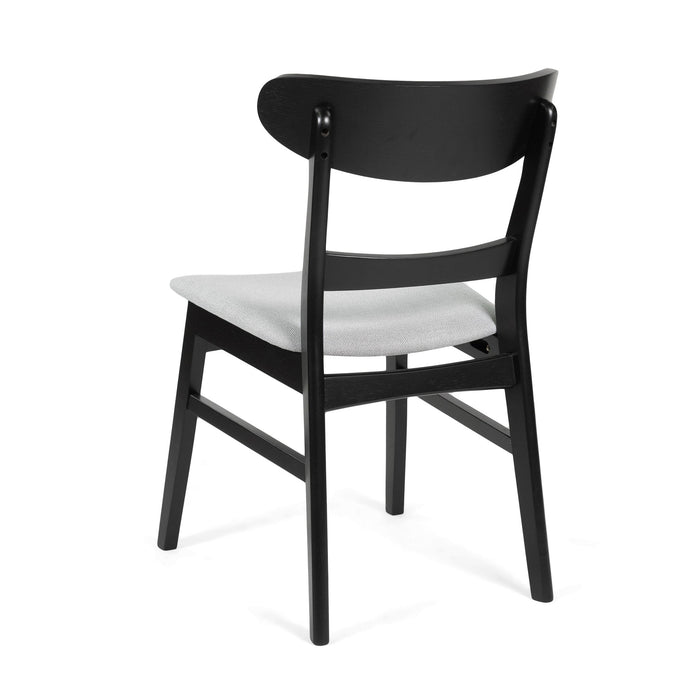 Mid Century Dining Chairs With Cushioned Seats And Wood Frame (Set of 2)