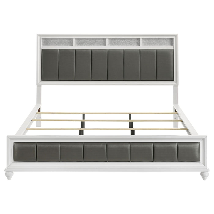 Barzini Wood California King Panel Bed White