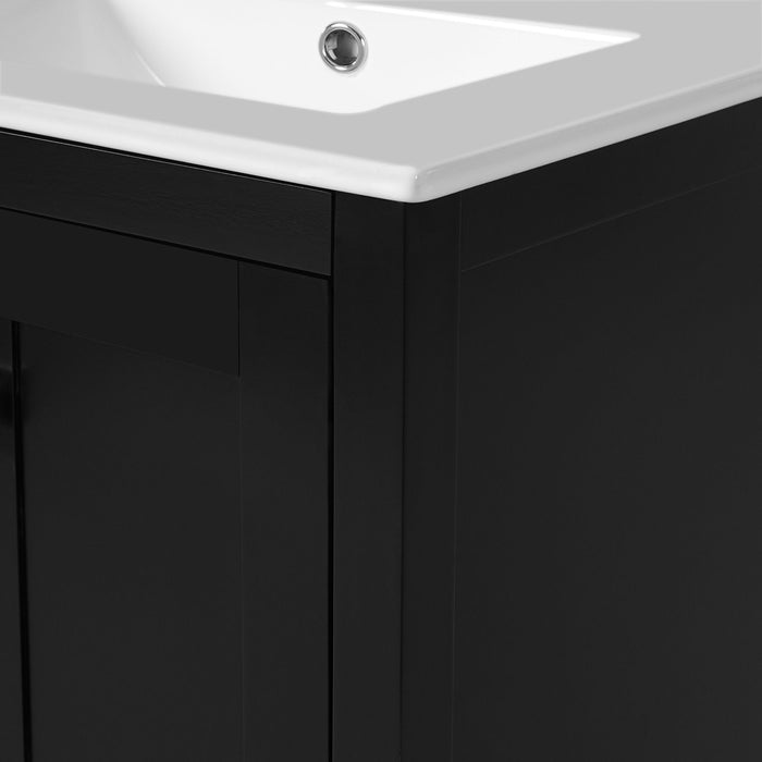 Bathroom Vanity With Integrated Undermount Ceramic Sink, 2 Doors And 1 Drawer, Soft Close Hinges