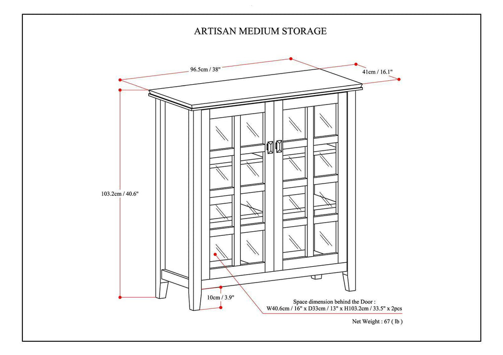 Artisan - Medium Storage Cabinet - Light Brown
