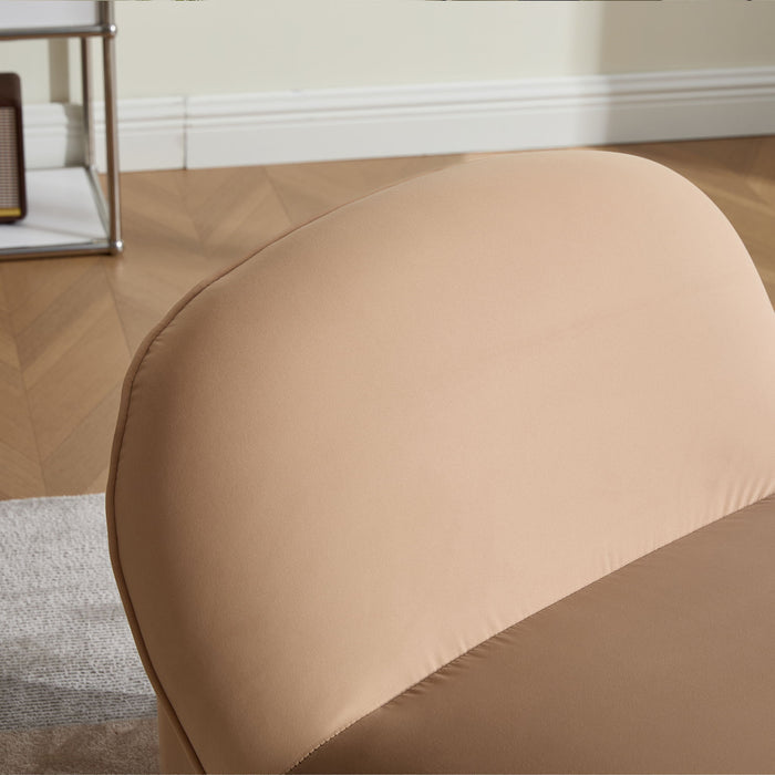 Pumpkin Shaped Swivel Accent Chair, 360 Degree Rotation For Living Room