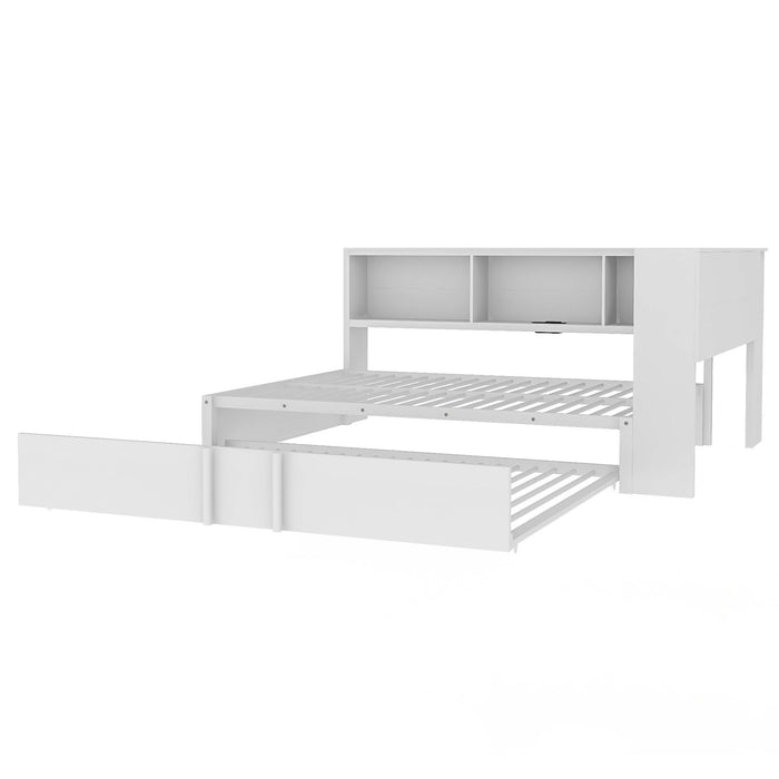 Daybed With Trundle, Storage Cabinets And USB Ports