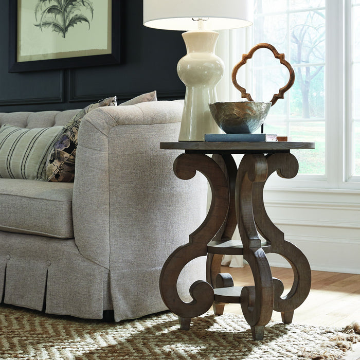 Tinley Park - Round Accent End Table - Dove Tail Gray