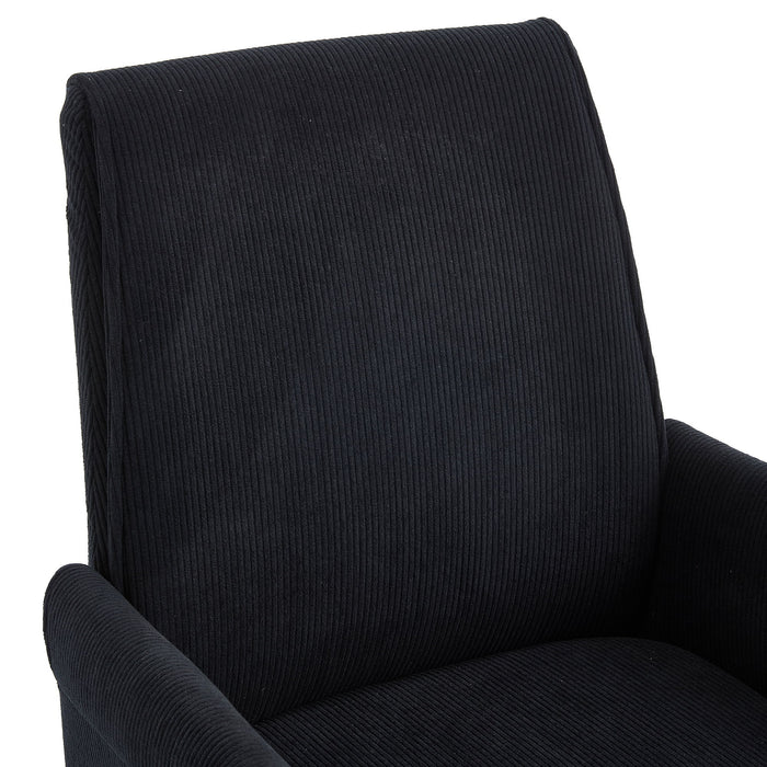 Ergonomic Mid-Back Office Chair With Striped Fabric