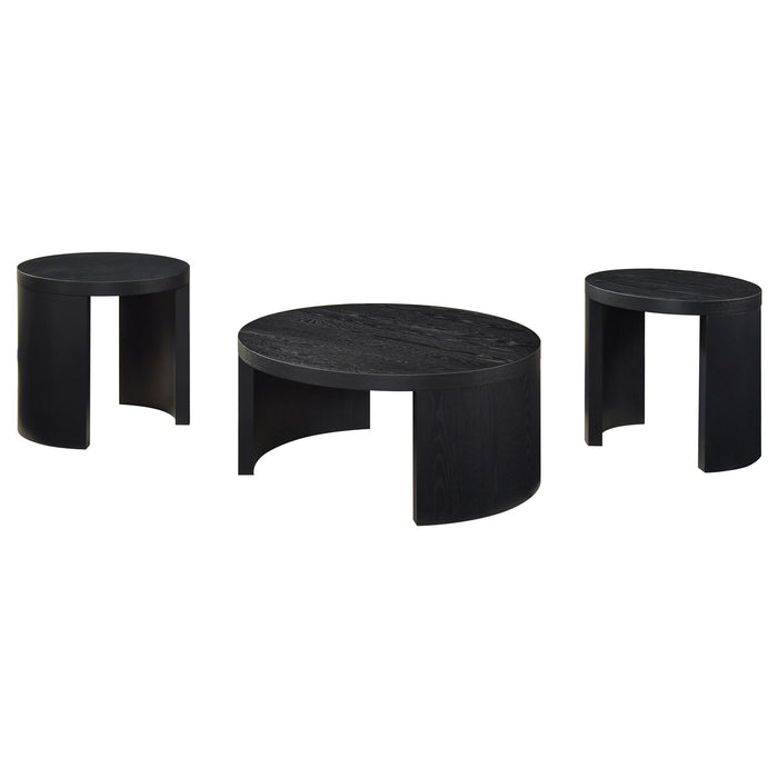Sweeney 3-piece Coffee and End Occasional Table Set Black