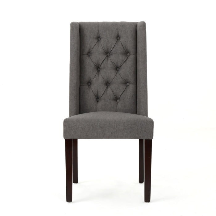 Sophisticated Tufted Dining Chair With High Back Design