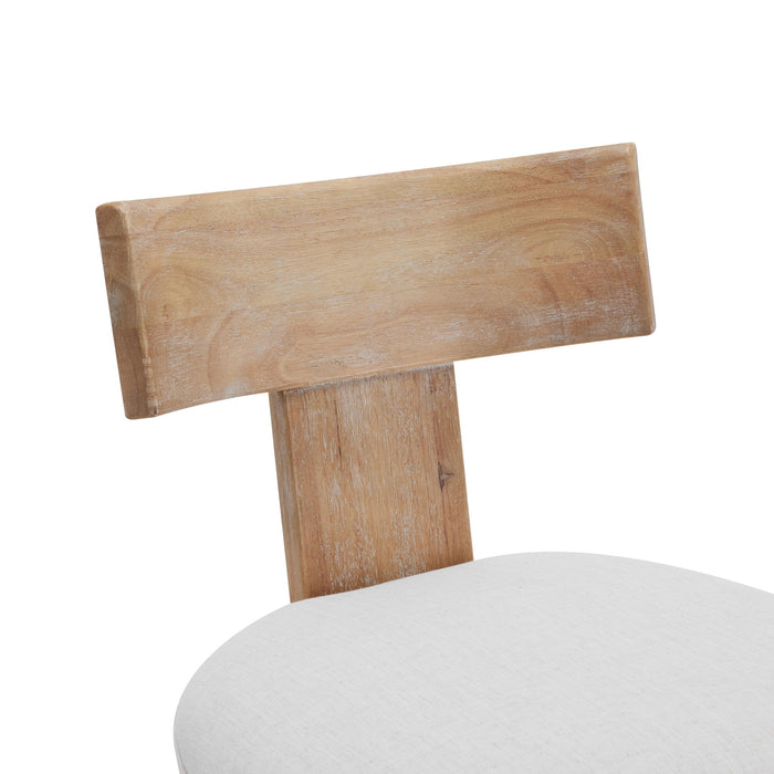 Upholstered Counter Height Bar Stools With Solid Rubber Wood Frame (Set of 2)