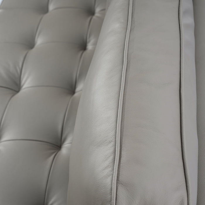 Anatole 82" Genuine Leather Sofa - Dove